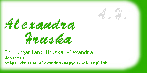 alexandra hruska business card